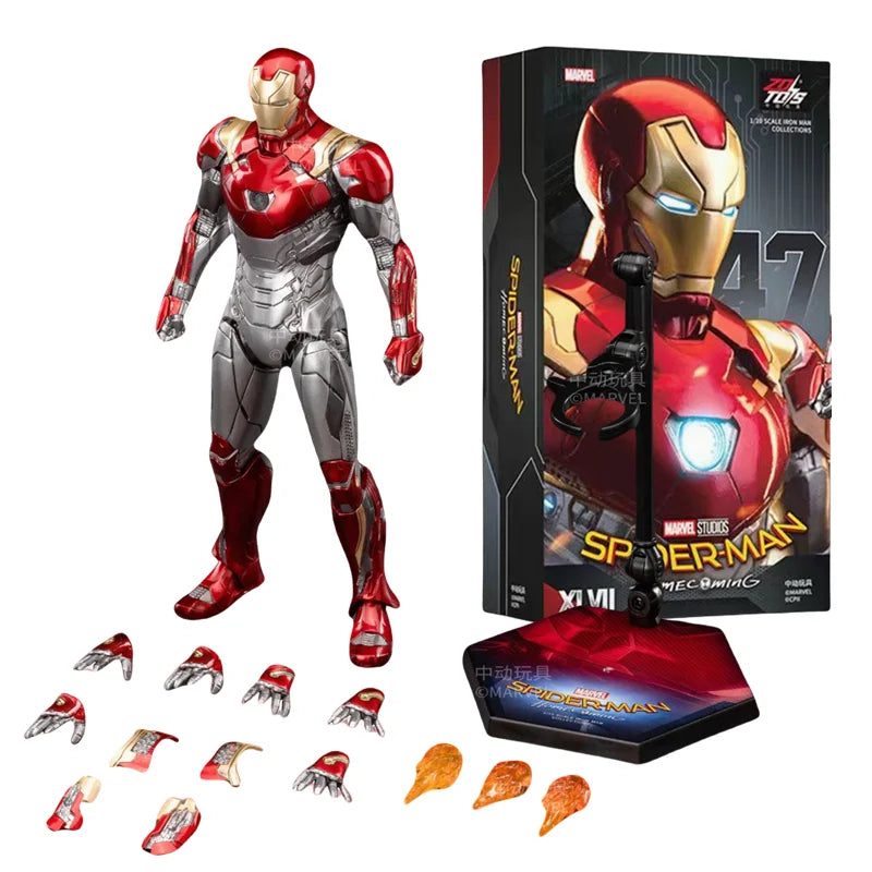 ZD Toys Iron Man MK15 MK16 War Machine MK2 Action Figure Iron Man Mk47 MK35 Red Snapper 1/10 Scale Iron Man Collections Gift