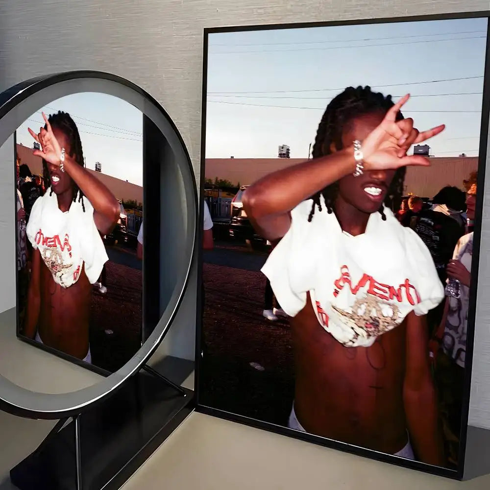 O-OsamaSon Stil Slime RAPPER Poster HD home decor sticky wall waterproof home living room bar aesthetic decor