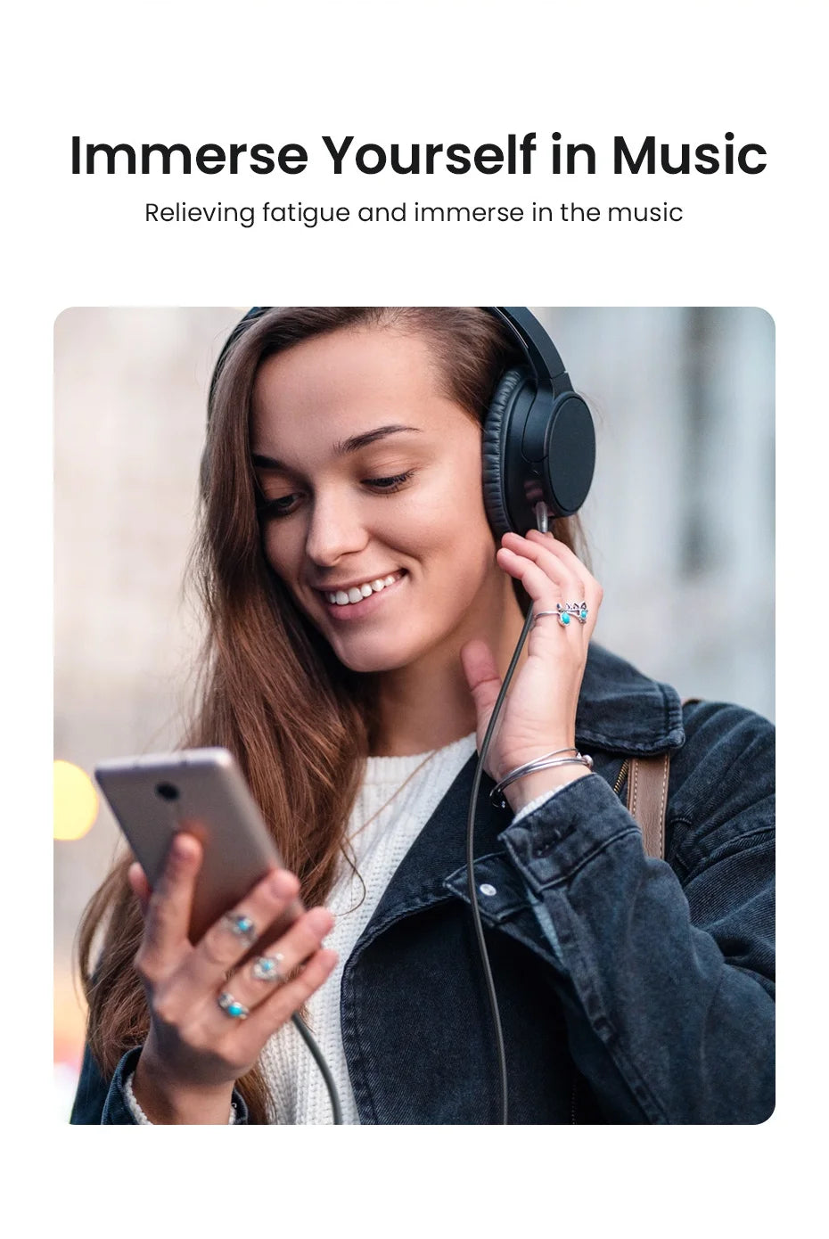 Ugreen Aux Cable Jack 3.5mm Audio Cable for iPhone 3.5 mm Male Cable Aux for Computer Headphone Xiaomi Laptop Car 3.5 Jack Cable