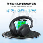 Baseus Wireless Headphones Bluetooth 5.3 HIFI Level Earphone 40mm Driver Foldable Over Ear Headsets 70H Playtime Spatial Audio