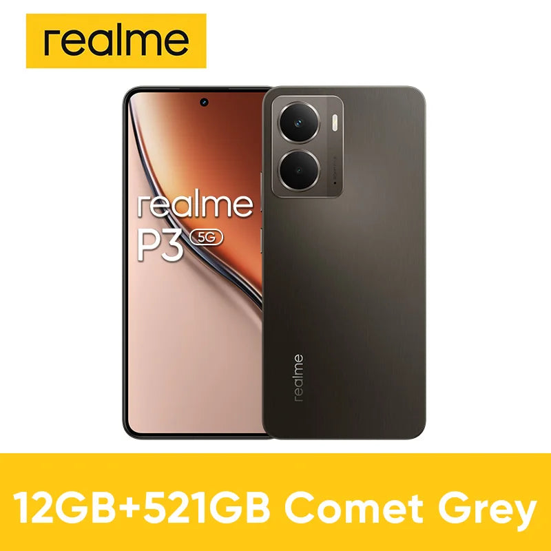 Realme P3 5g Smartphone Android Ai Snapdragon 6 Gen 4 6.67'' 120Hz Amoled Display 5260Mah Battery 50Mp Ai Camera Global Version