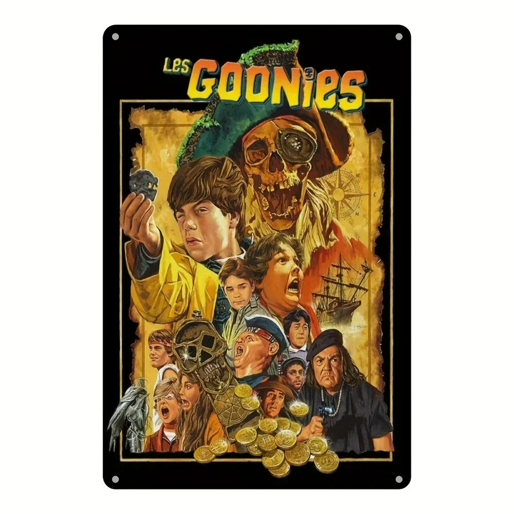 1PC Halloween Metal Sign Horror Movie Theme Shabby Iron Painting Tin Signs Wall Art Man Cave Film Theater Club Home Decoration