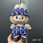 Cute Mini Plush Doll Clothes for 17cm Labubu Many Kinds of Overalls Clothes Accessories