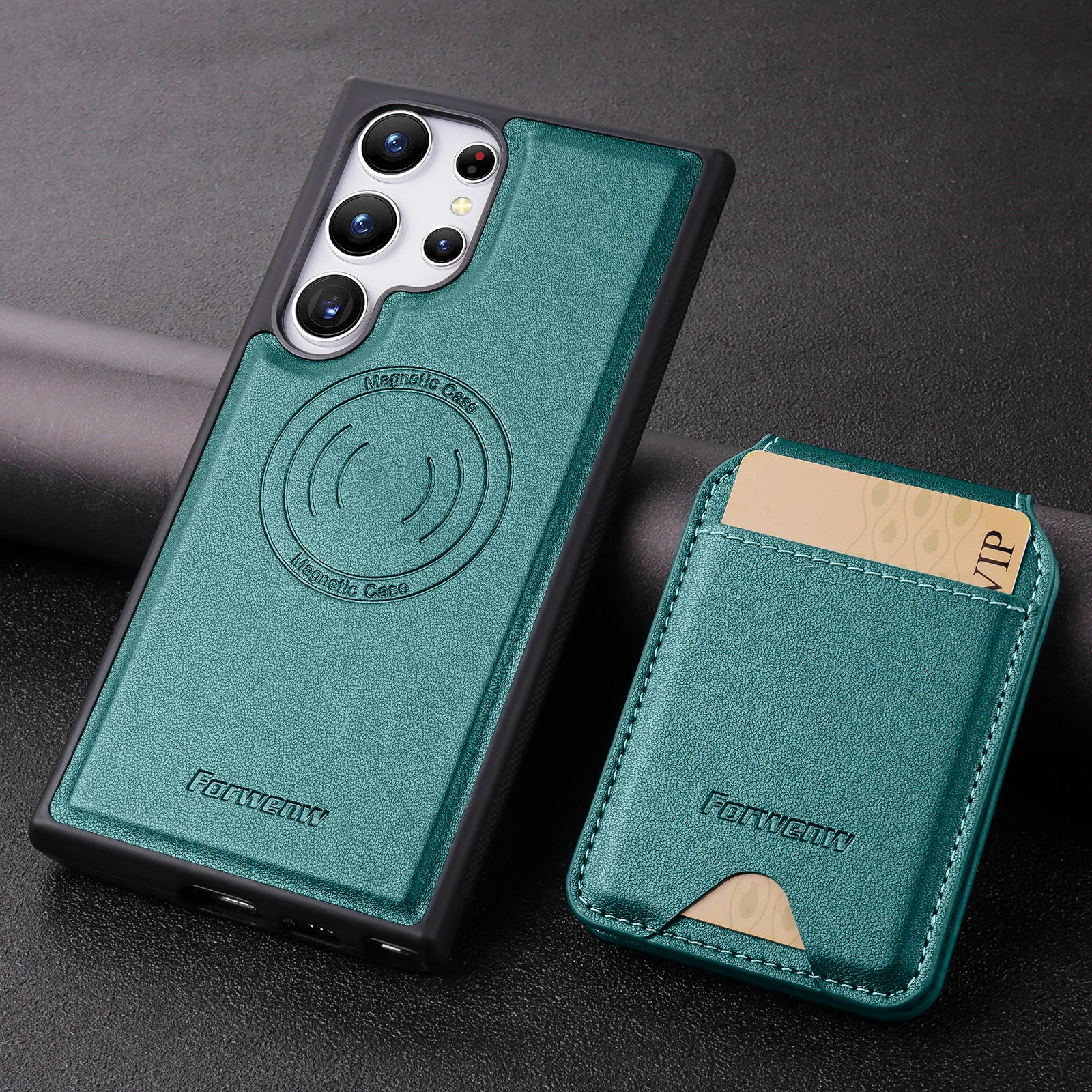 Leather Case For Samsung Galaxy A16 A36 A56 A55 A35 A15 A25 S25 S24 Ultra S23 S22 Plus + 2 in 1 Detachable Vertical Wallet Cover