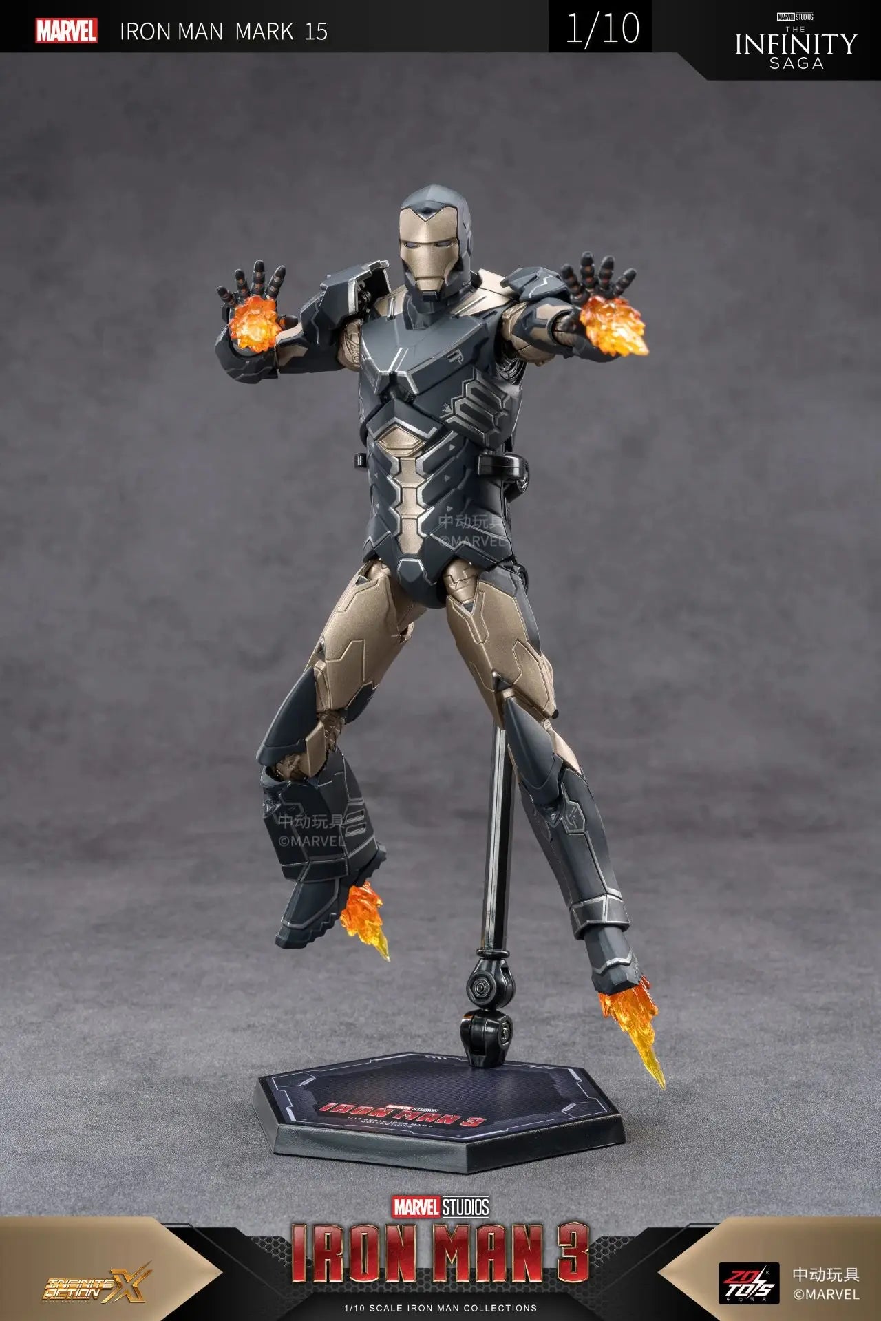 ZD Toys Iron Man MK15 MK16 War Machine MK2 Action Figure Iron Man Mk47 MK35 Red Snapper 1/10 Scale Iron Man Collections Gift