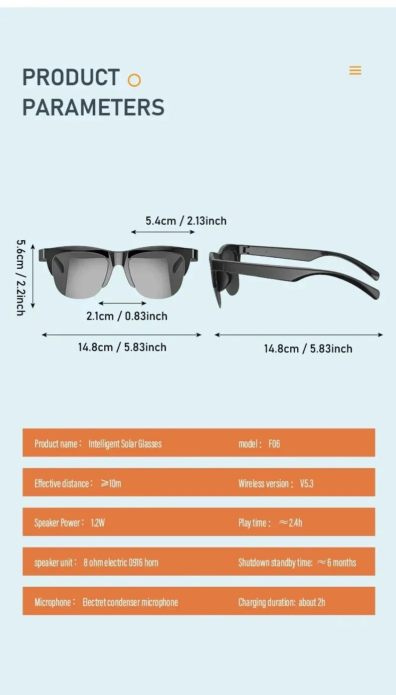 Xiaomi MIJIA Smart Sunglasses – Bluetooth Audio, UV Protection, Waterproof