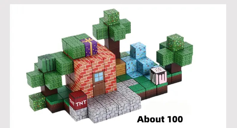 Magnetic building blocks toy building blocks full set of children's DIY assembly toy building blocks table building games June 1