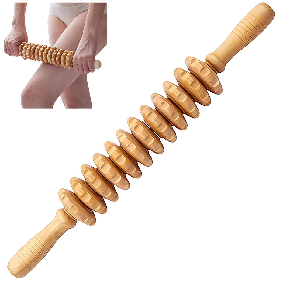 Wooden Massage Tools for Lymphatic Drainage, Anti-Cellulite Body Shaping, Gua Sha, and Sore Muscle Relief