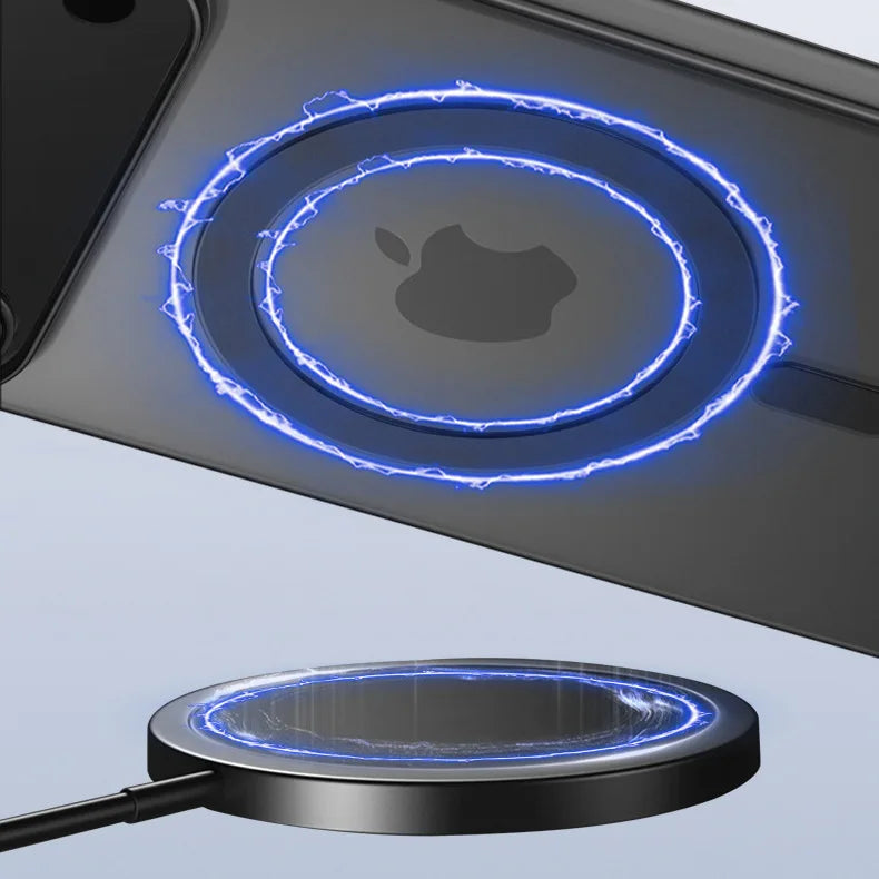 Luxury Matte Ultra Thin Clear For Magsafe Wireless Charge Case For iPhone 17 Air 16E 15 14 Plus 13 12 11 Pro Max Hard PC Cover