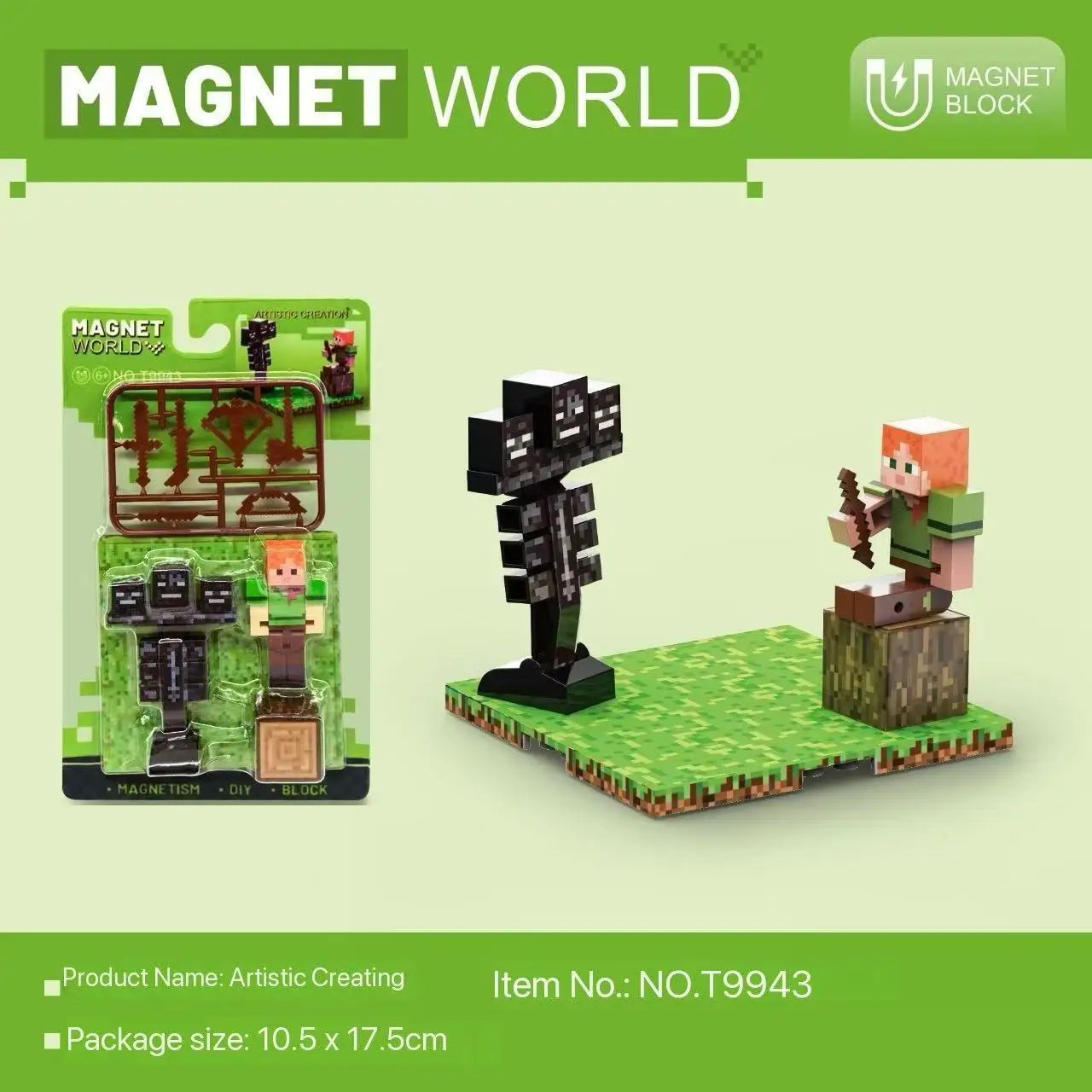 Magnetic Building Blocks Toy Gifts for Kids Ages 6+, DIY Educational Brick Sets with Strong Magnet Base