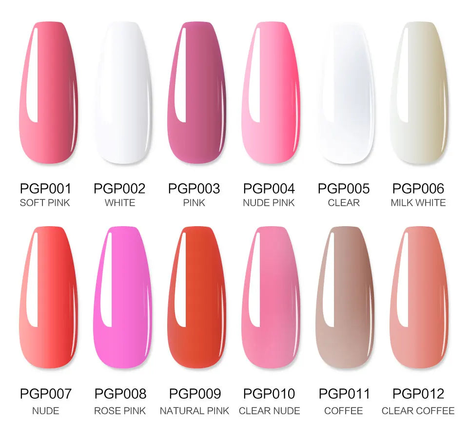 LIMEGIRL 30ml Nail Extension Gel Glitter Soak Off Nail Acrylic Crystal Build Poly UV Gel for Nails Quick Extension Manicure Glue