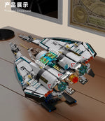 1400pcs Galaxy Starship Building Block Set, Space Wars Starfighter Model Kits with Light, STEM Toy Gift for Kids Adults Boy Girl