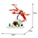 Bricklink MOC Ideas Space Wars Spaceship Wings Fighter Christmas Version 4002019 Aircraft Building Blocks Toys For Children Gift