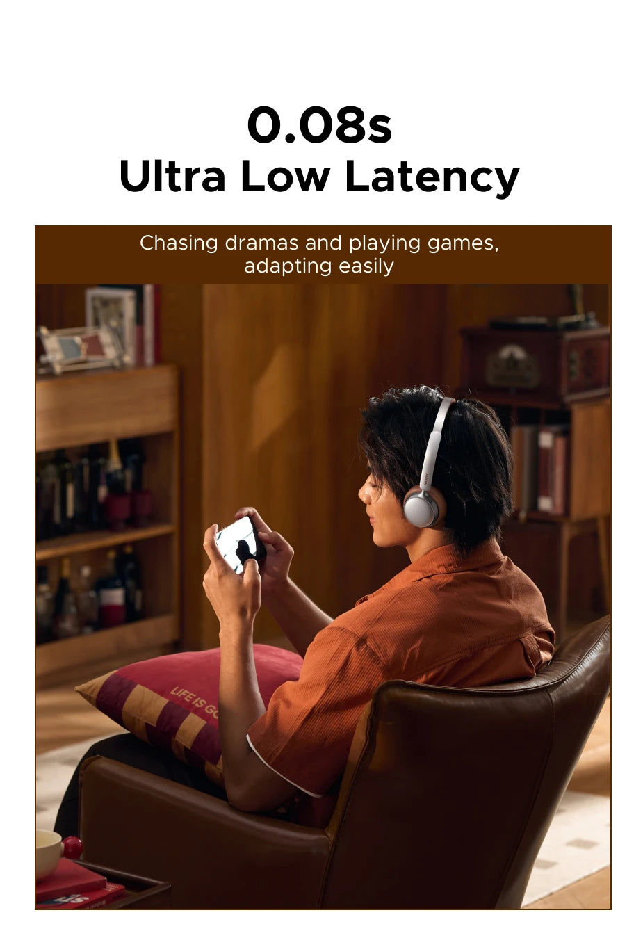 UGREEN Studio Plus 25dB ANC Active Noise Cancelling Headphones Wireless Over Ear Bluetooth Earphones, 3D Spatial Audio