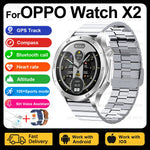 2025 New For OPPO Watch X2 Smart Watch Men AMOLED Outdoor Fashion GPS Compass Heart rate Waterproof Bluetooth Call Smartwatches