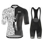 2025 RCN Pro Team Cycling Jersey Set – Men’s Short Sleeve Road Bike & MTB Racing Kit, Breathable Summer Bicycle Clothing with Bib Shorts