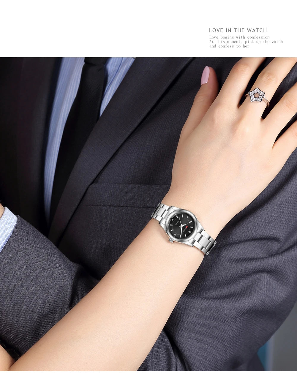 Luxury Women's Watch 29mm Fashionable Stainless Steel Rhinestone Pink Minimalist Girl Clock Outdoor Travel Women Wrist Watches