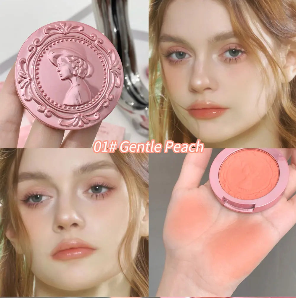 Three dimensional relief mist Color blush natural tender delicate hold makeup low saturation female blush cream