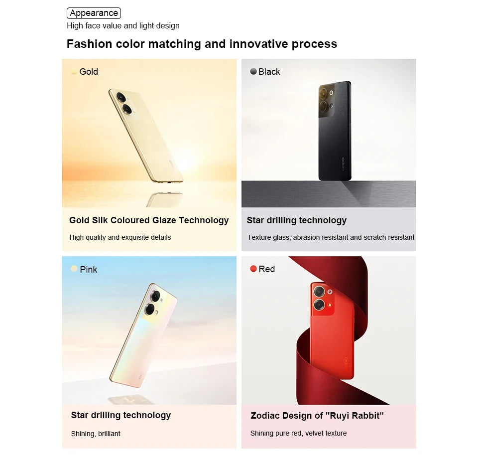 oppo Reno9 5G Android 6.7 inch 12GB RAM 256GB ROM Unlocked All Colours in Good Condition Original used phone