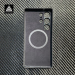 For Samsung  Galaxy S25 Ultra S25+ Magnetic Genuine Italy Alcantara Phone Case Handmade Super Car Inter Premium Leather Materia