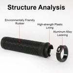 BUCKLOS Bicycle Grips Integrated Rubber Anti-slip Mtb Handlebar Cover Lock on Mountain Bike Handle Bar Cuffs BMX Cycling Parts