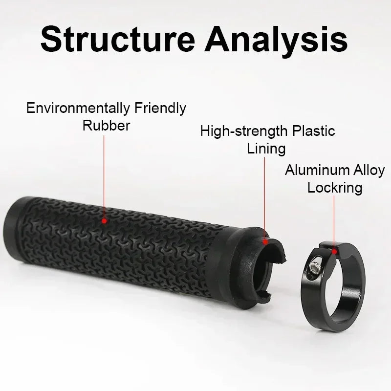 BUCKLOS Bicycle Grips Integrated Rubber Anti-slip Mtb Handlebar Cover Lock on Mountain Bike Handle Bar Cuffs BMX Cycling Parts