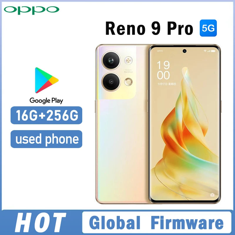 OPPO Reno 9 pro 5G smartphone Global firmware MTk Dimensity 8100-Max 6.7