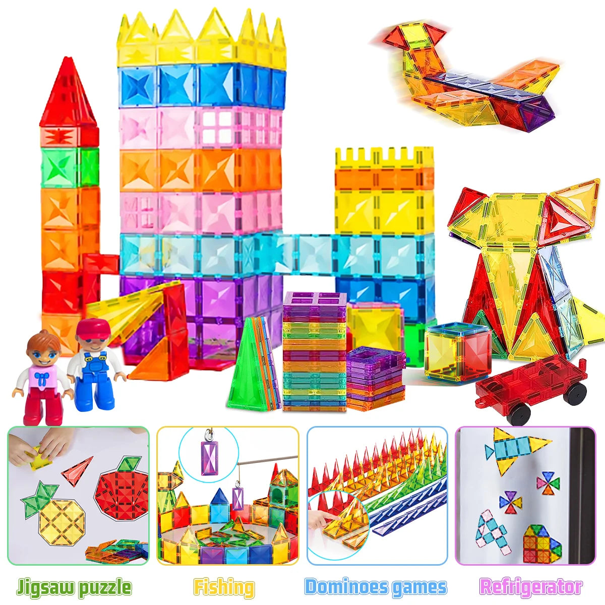 Light Magnetic Building Blocks,3D educational STEM Building Toys, stimulate creativity and brain development,for boy girl gift