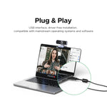 【RU】 UGREEN 2K Web cam with Microphone, Full HD 2K, Auto Light Correction, Video Webcam for Streaming