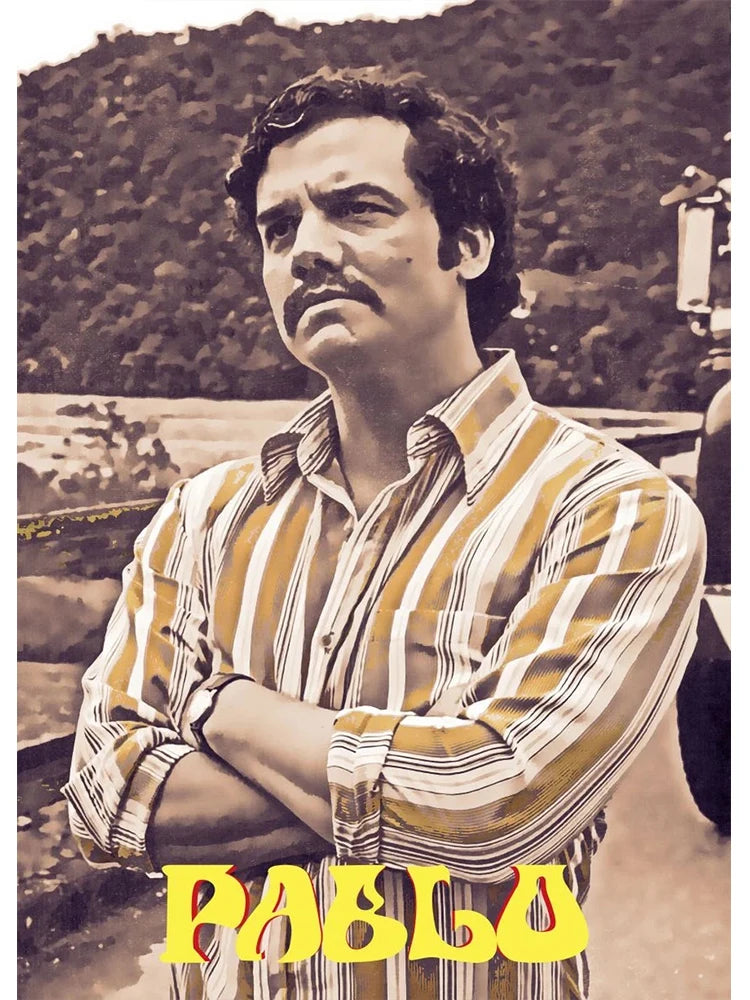 Lord Pablo Escobar Narcos Mugshot Poster Canvas Painting Colombian Drug Gangster Wall Art For Living Room Home Decoration