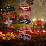 1set Halloween Party decor Welcome Sign Halloween Scary Themed Outdoor Yard Signs Decor Halloween Party Home Garden Decor