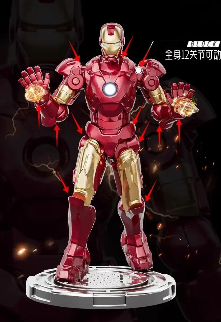 Marvel figure Splicing toys iron man MK1 MK2 MK3 MK4 MK5 MK6 MK7 Action figure model Birthday gift for children