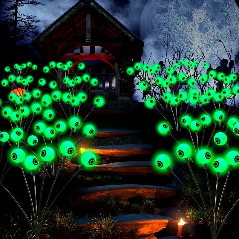 2026 Halloween LED Eyeball Lights Outdoor Solar Lawn Lights for Garden Yard Party Scary Atmosphere Halloween Decoration Use