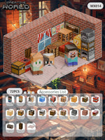 Magnetic Building Blocks Mine World Magnet Cube Set for Boy Girl Kid Age 3+ DIY Pixel style Model Base plate STEM Toy Baseplate