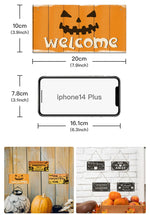 Putuo Decor Halloween Wooden Hanging Pendant Door Sign Pumpkin Ghost Bat Swith Greeting Doorplate Wood Crafts Happy Halloween Da