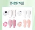 Nailpop 15ml Builder Gel Nail Polish for Nail Apex & Extension Strengthener Upgraded Soak Off UV Gel Rhinestone Glue 4 Colors