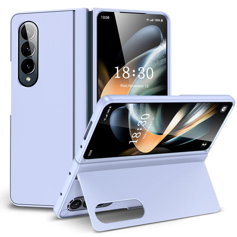 For Samsung Galaxy Z Fold 4 5 6 7 Case Ultimate Touch Feeling PC Bracket Folding Anti-fall Full Protection Cover For Z Fold4 5