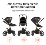 3 in 1 Lightweight High Landscape Baby Stroller Cart Carriage for Newborn Luxury Pushchair