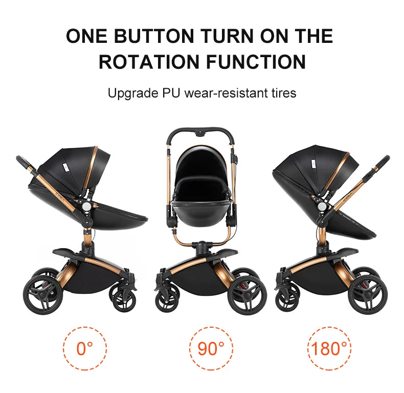 3 in 1 Lightweight High Landscape Baby Stroller Cart Carriage for Newborn Luxury Pushchair