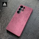 For Samsung  Galaxy S25 Ultra S25+ Magnetic Genuine Italy Alcantara Phone Case Handmade Super Car Inter Premium Leather Materia