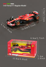1:43 2023-2024 F1 Scuderia Ferrari SF24 SF23 Diecast Mode