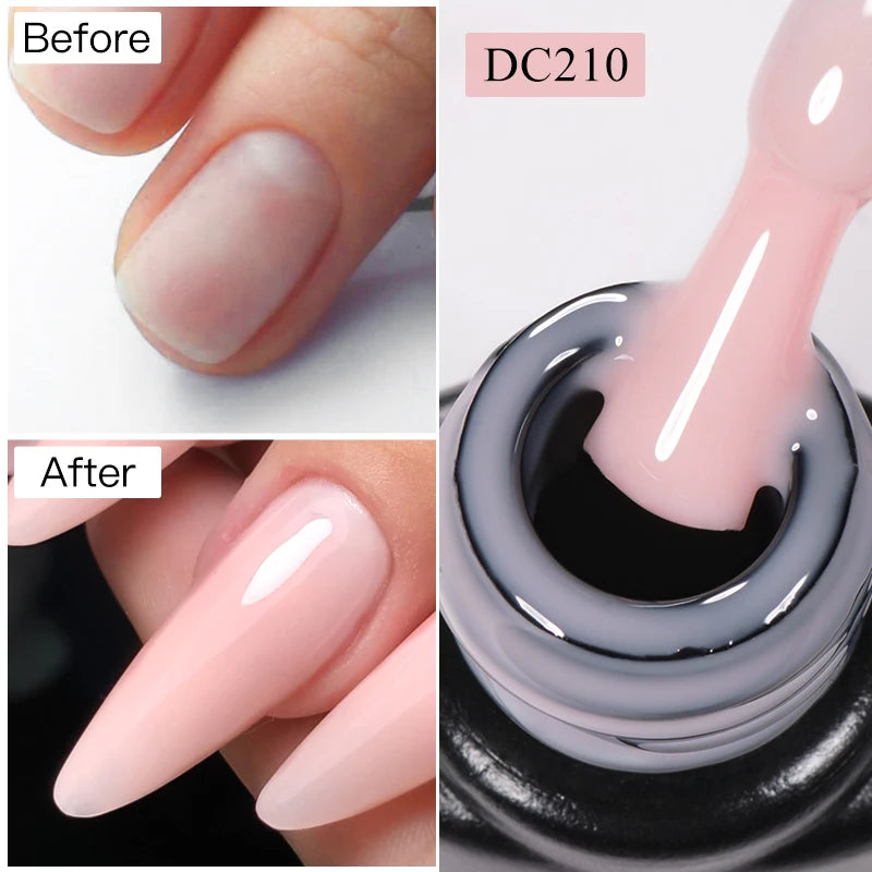 MTSSII 7ml Quick Extension Nail Polish Jelly Transparent Nude Pink Red Hard Gel  Quick Building Nail Art Gel Varnish For Nails
﻿