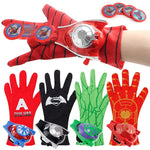 Super Heroes Figures Toy PVC Ironman Hulk Captain America Launcher Toys Gloves Kids Brinquedos Gift