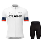 Rvouei Cube Pro Summer Cycling Jersey Set Summer Breathable Bicycle Men's MTB Bike Clothing Maillot Ropa Ciclismo Uniform Suit