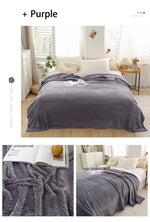 Japan Style Coral Fleece Blankets 300gsm Spring Summer Soft Fluffy Faux Fur Mink Throw Solid Sofa Cover Bedspread Plaid Blankets