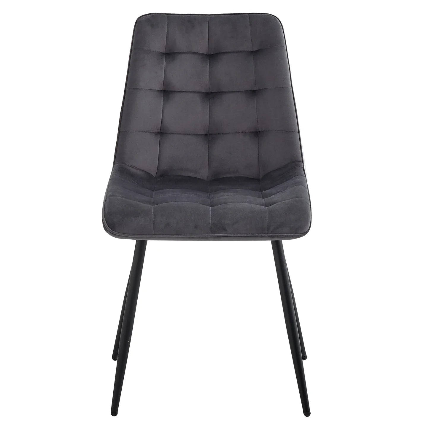 Set of 4 Velvet Dining Chairs Metal Legs Modern Comfortable Chair for Kitchen Bedroom Living Room Home Furniture