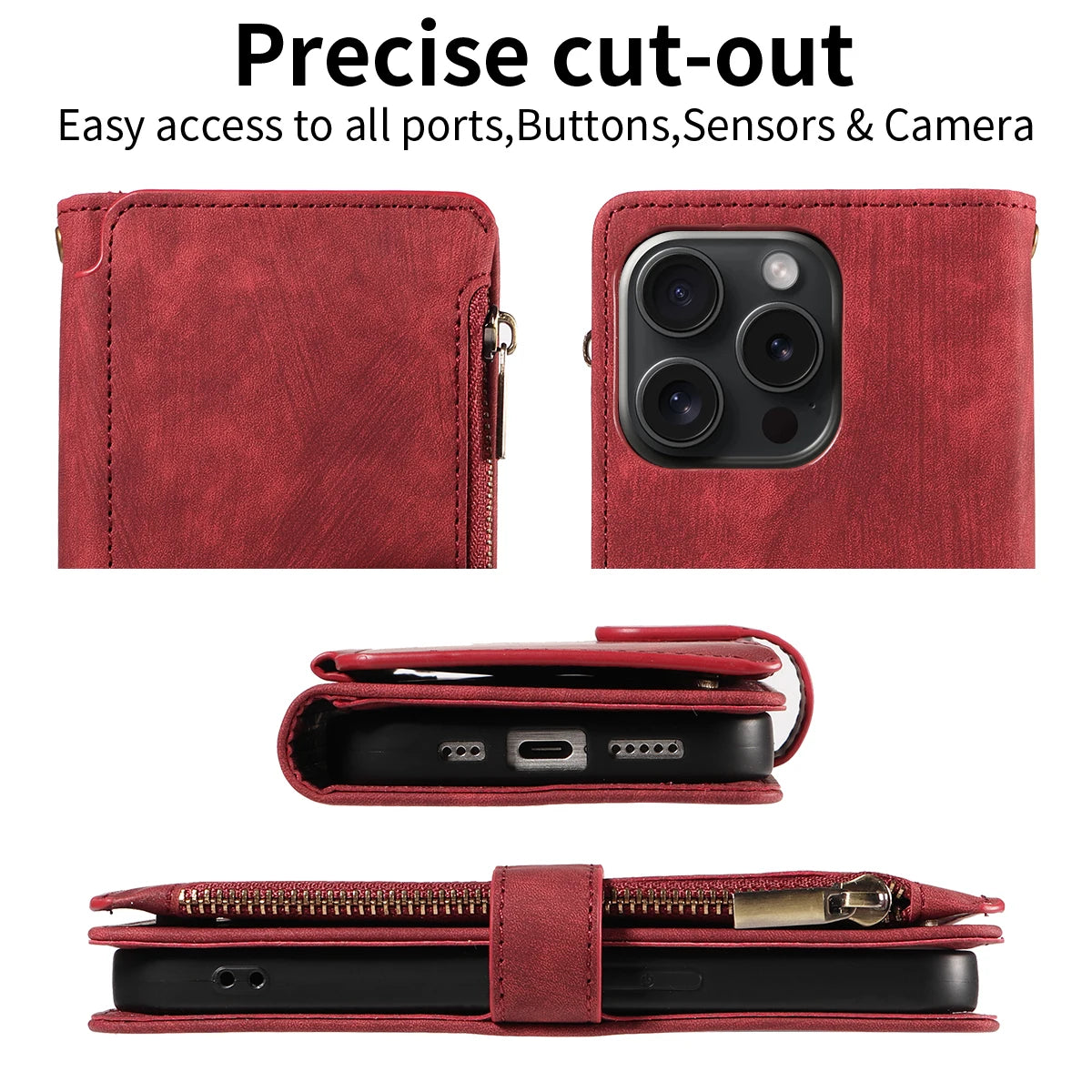 PU Leather Phone Case for IPhone 16promax 16e 15 14 13 mini 12mini 11promax plus 7 8plus XSMAX XR Flip Wallet Style Phone Cover