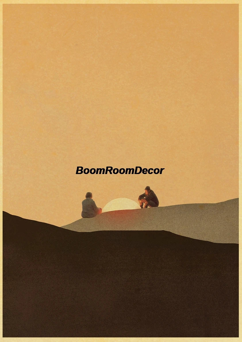 Retro Abstract Creative Poster Kraft Paper Nostalgia Canvas Prints Modern Landscape Coffee Bar Wall Art Posters Living Decor