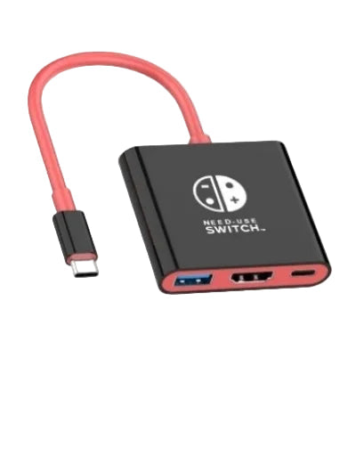 Portable Switch Docking Station TYPE-C Hub with HDMI and USB 3.0 Perfect for Travel and Gaming