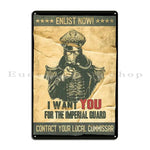 Imperial Guard Recruitment Poster Metal Plaque Living Room Garage Rusty Cinema Designing Tin Sign Poster